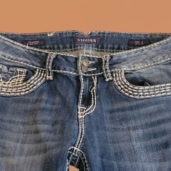 VIGGOSS CHELSEA BOOTCUT WOMEN'S JEANS MEDIUM WASH DENIM SZ. 9/32" - Picture 2 of 5